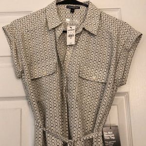 Express Short Sleeve Shirt Dress